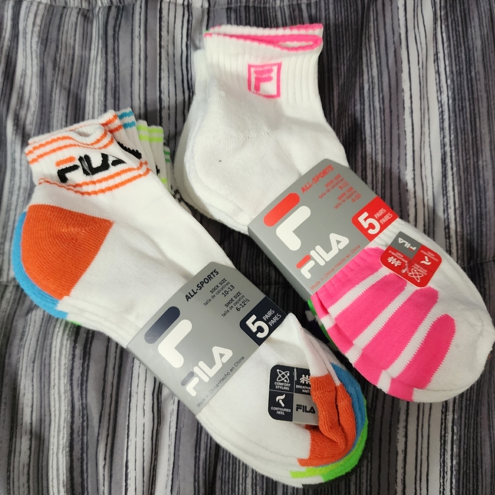 New 10 pair Fila socks